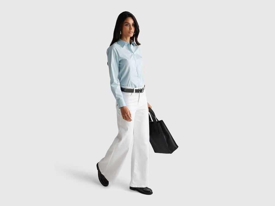 shirt in stretch cotton blend