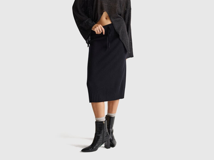 cashmere blend midi skirt