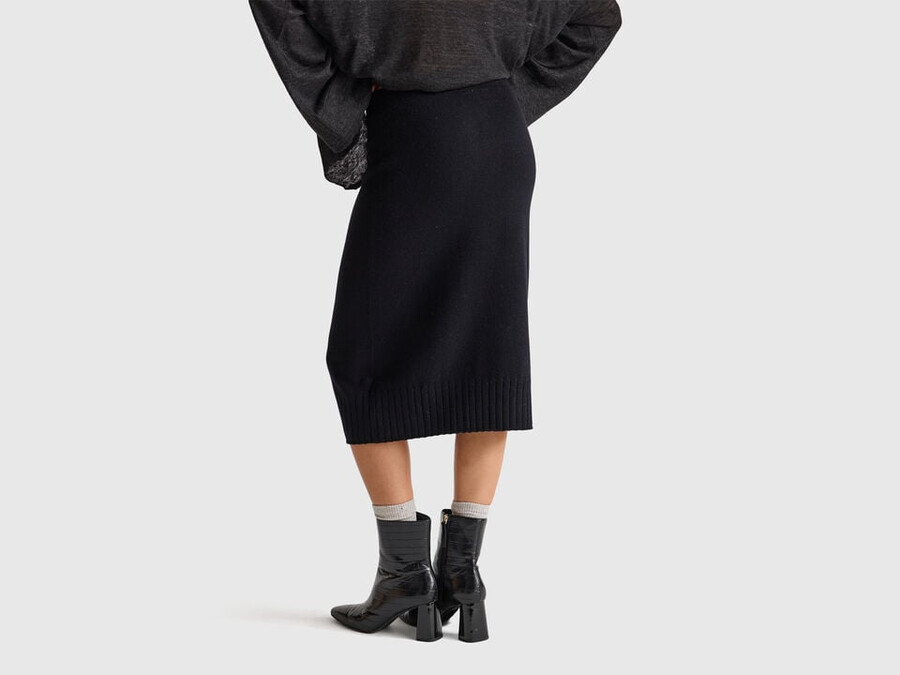 cashmere blend midi skirt