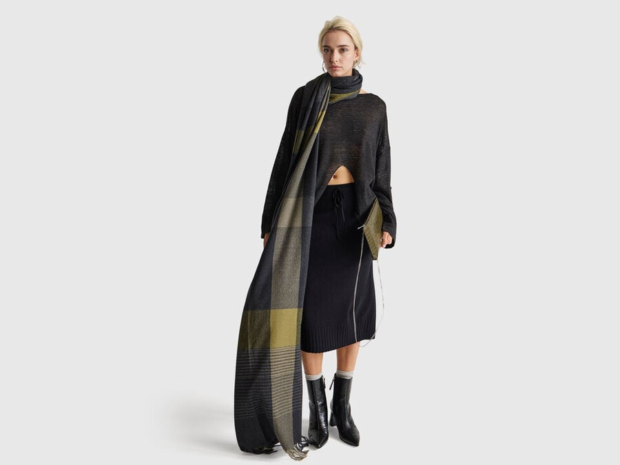 cashmere blend midi skirt