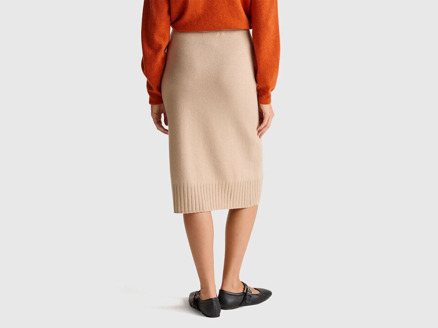 cashmere blend midi skirt