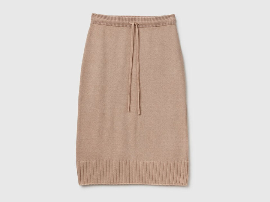 cashmere blend midi skirt