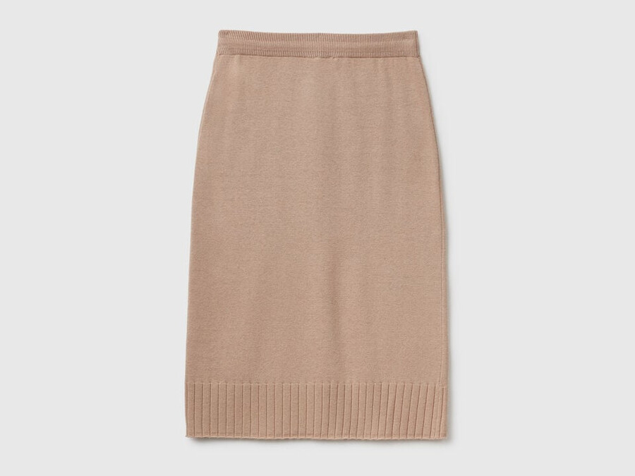 cashmere blend midi skirt
