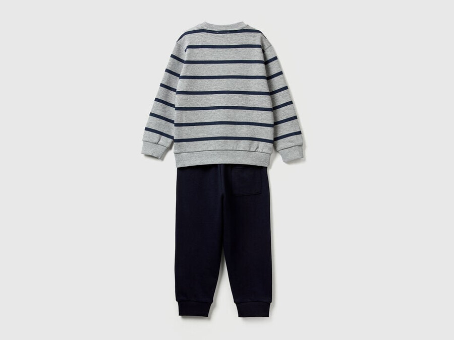 outfit with striped print