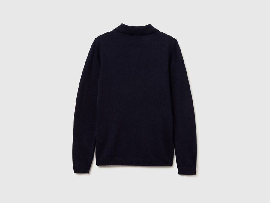 cashmere blend knit polo