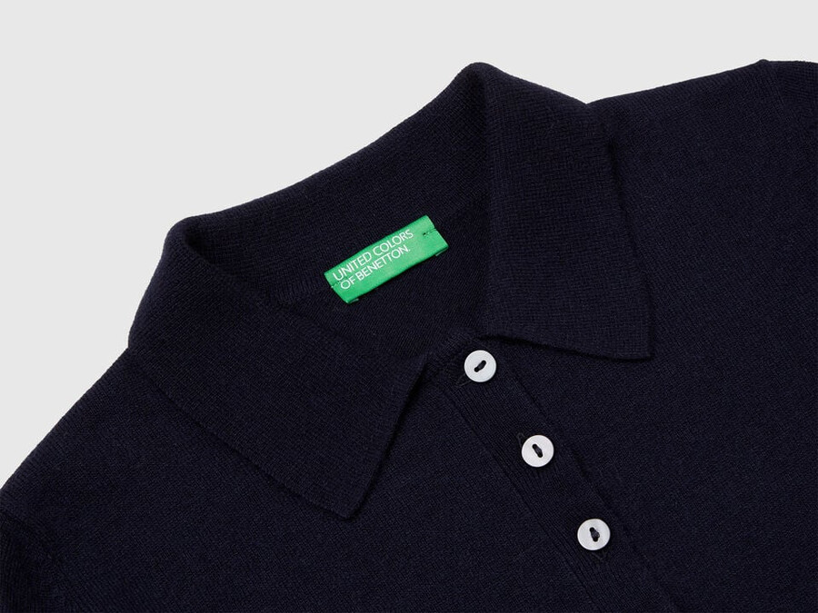 cashmere blend knit polo