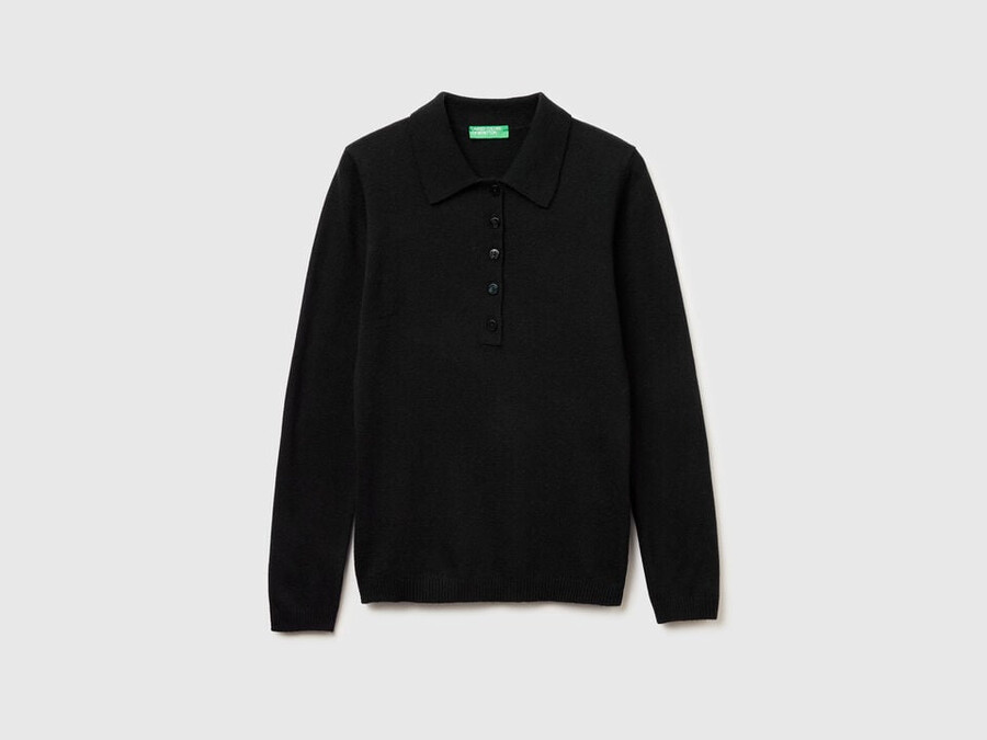 cashmere blend knit polo