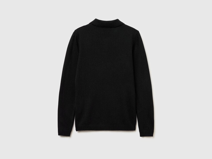 cashmere blend knit polo