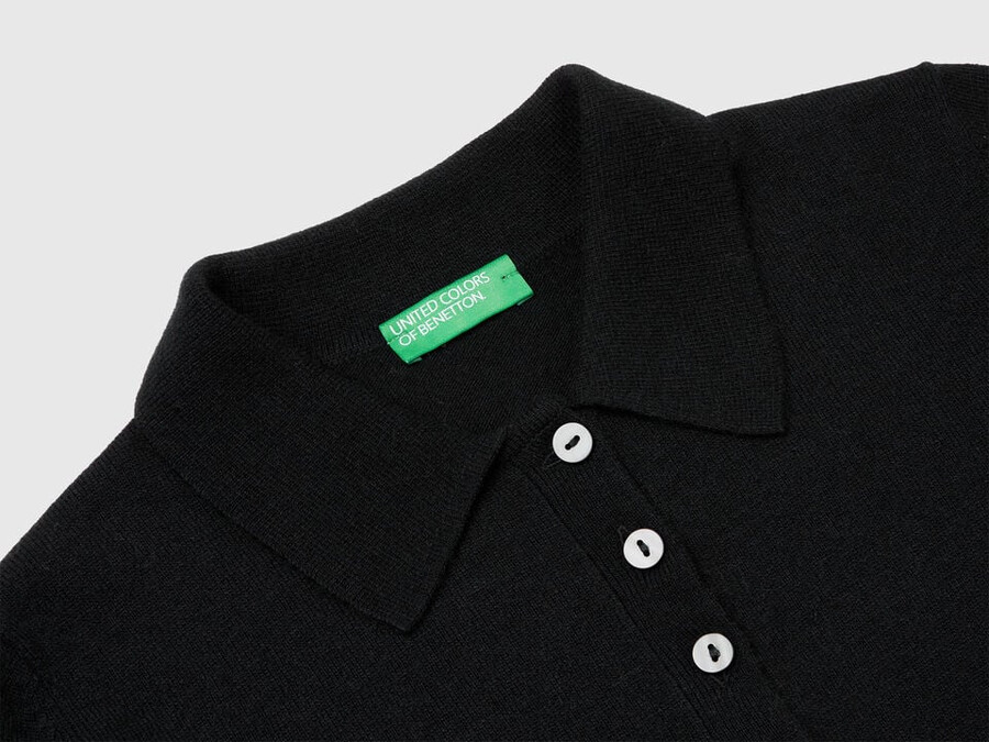 cashmere blend knit polo