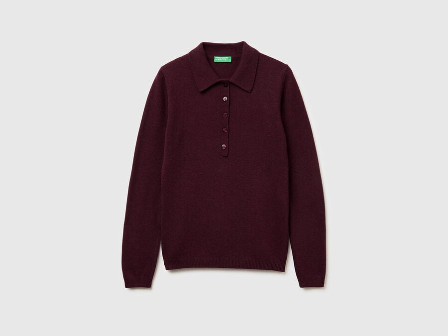 cashmere blend knit polo