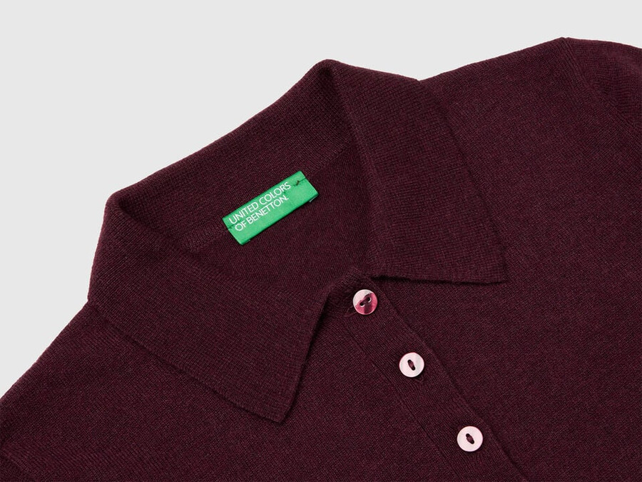 cashmere blend knit polo