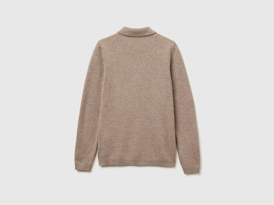 cashmere blend knit polo