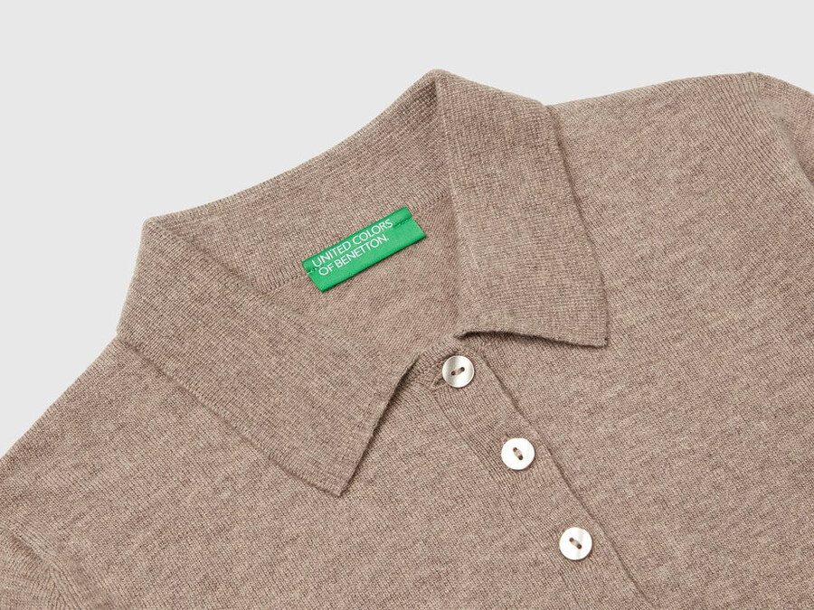 cashmere blend knit polo