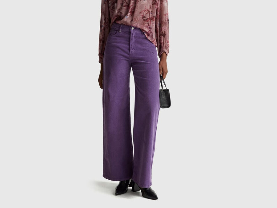 wide fit corduroy trousers