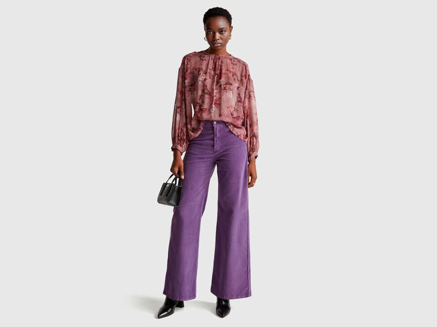 wide fit corduroy trousers