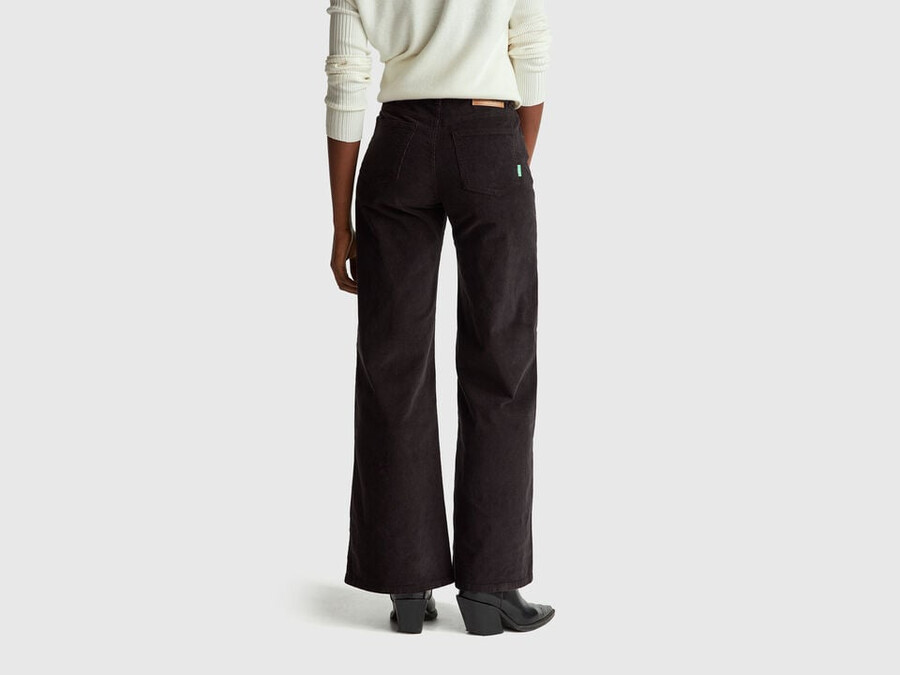 wide fit velvet trousers