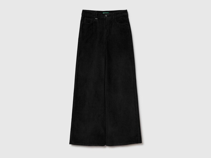 wide fit velvet trousers