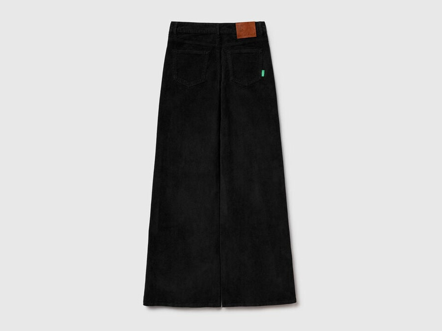 wide fit velvet trousers