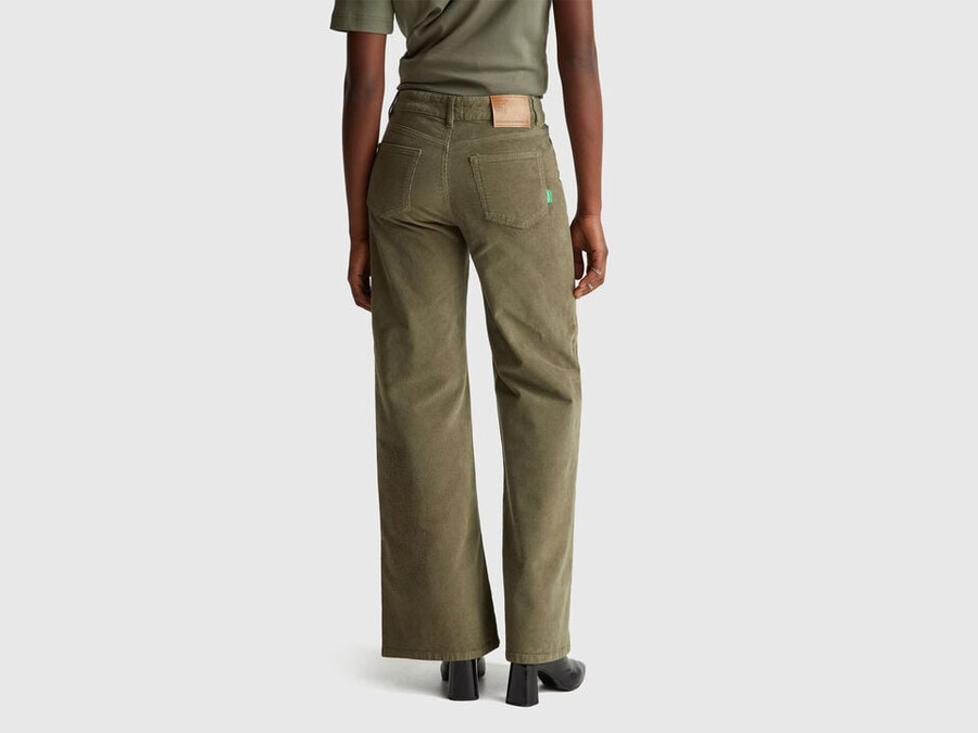 wide fit velvet trousers