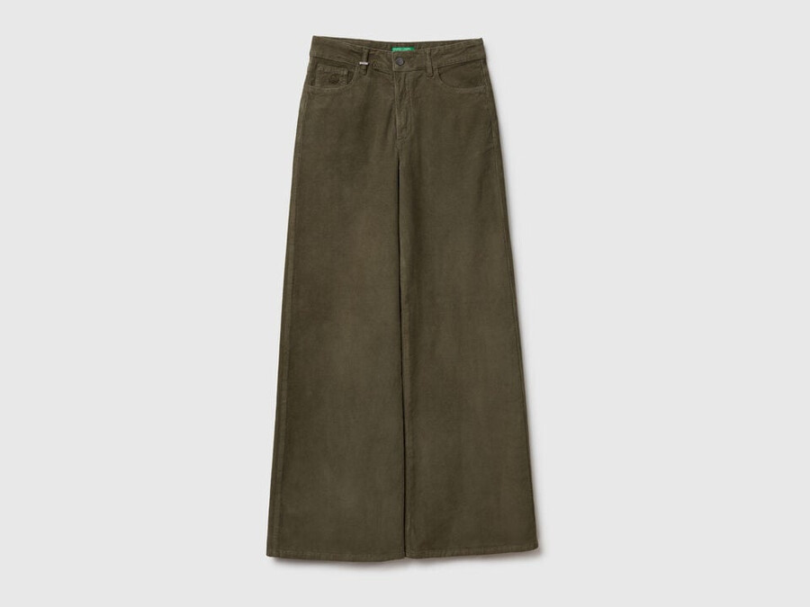 wide fit velvet trousers