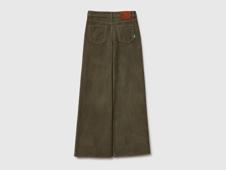 wide fit velvet trousers