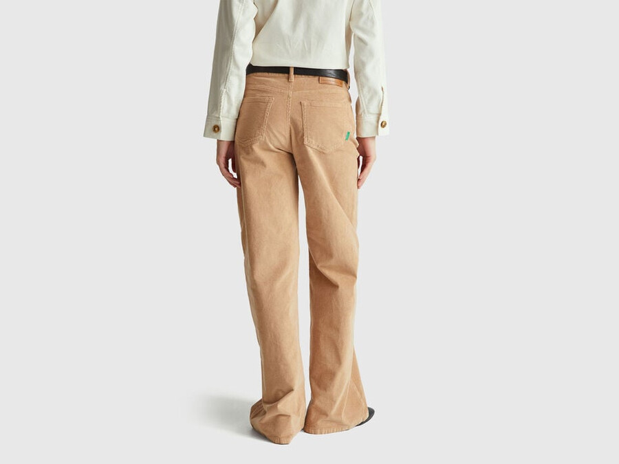 wide fit velvet trousers