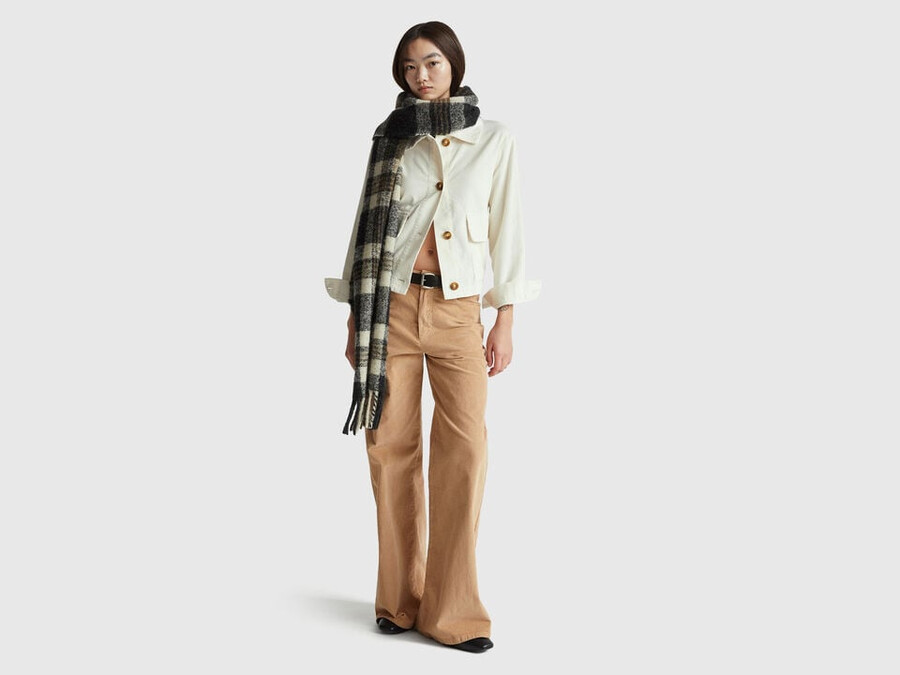 wide fit velvet trousers