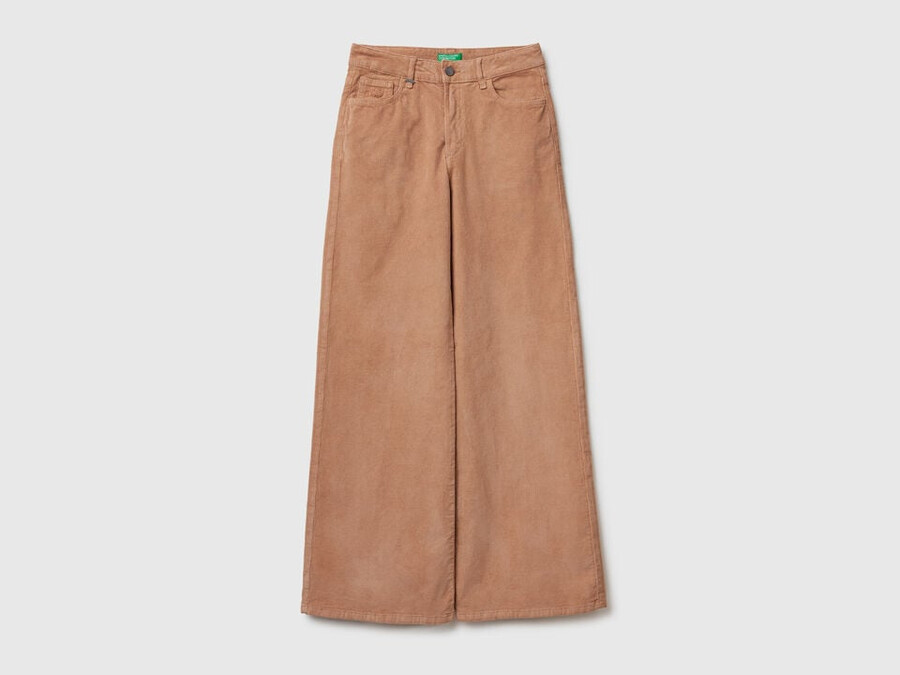 wide fit velvet trousers