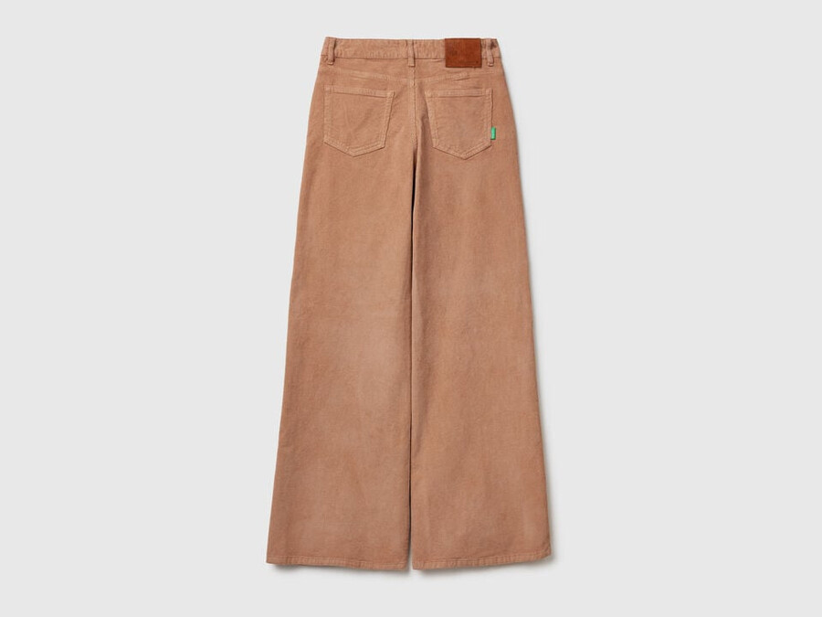 wide fit velvet trousers