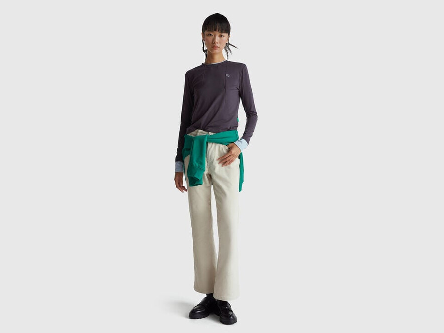 corduroy bootcut trousers