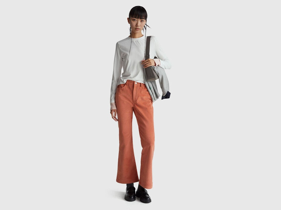 corduroy bootcut trousers
