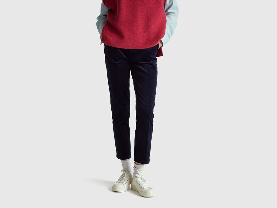 stretch velvet chinos