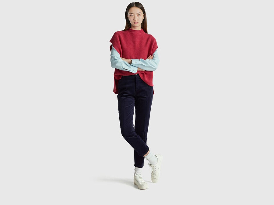 stretch velvet chinos
