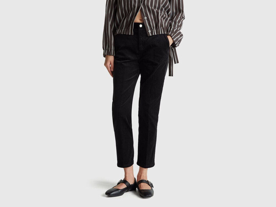 stretch velvet chinos