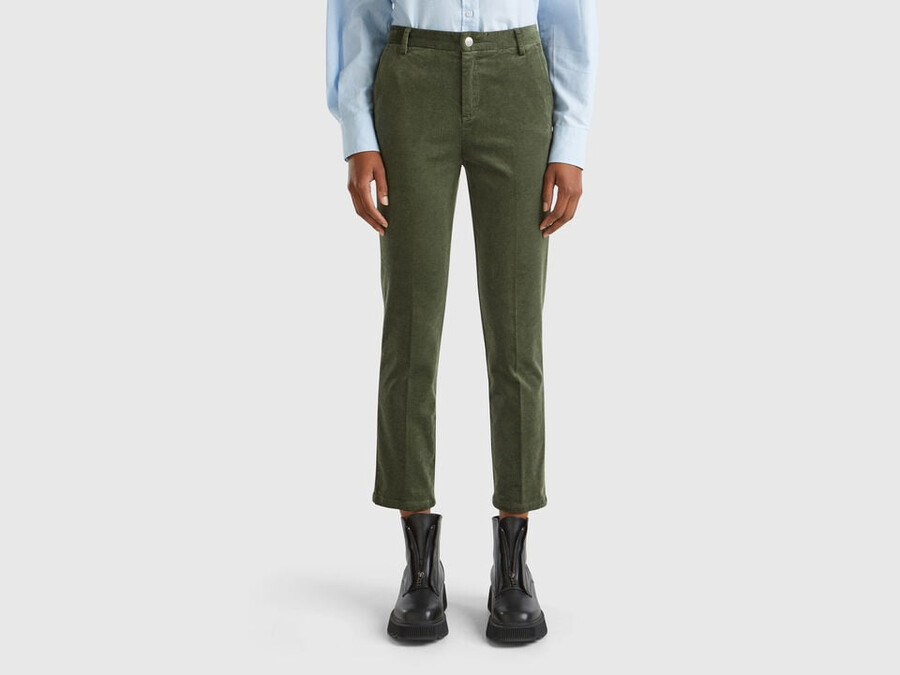 stretch velvet chinos