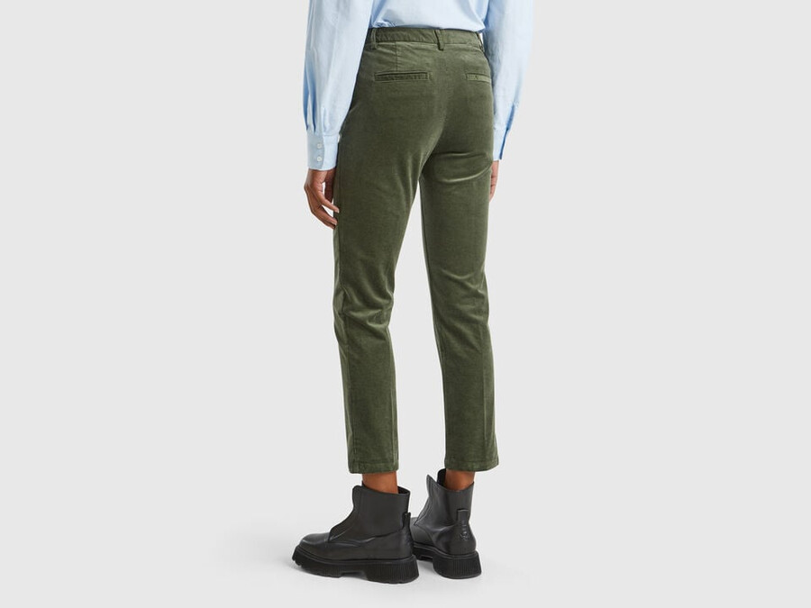 stretch velvet chinos