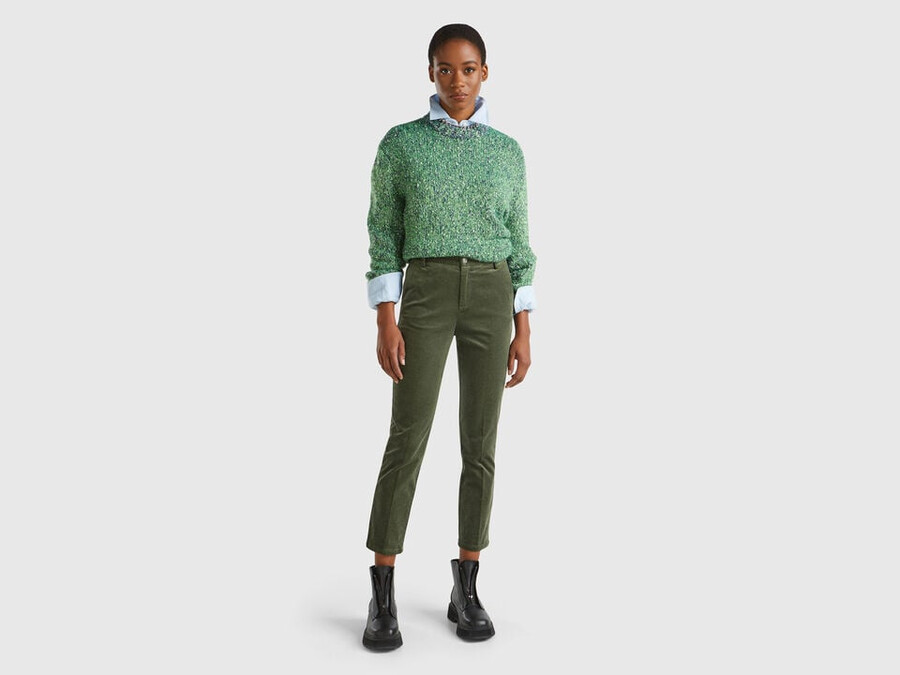 stretch velvet chinos