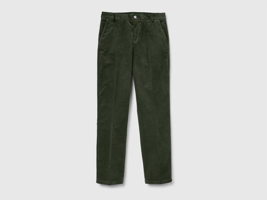 stretch velvet chinos