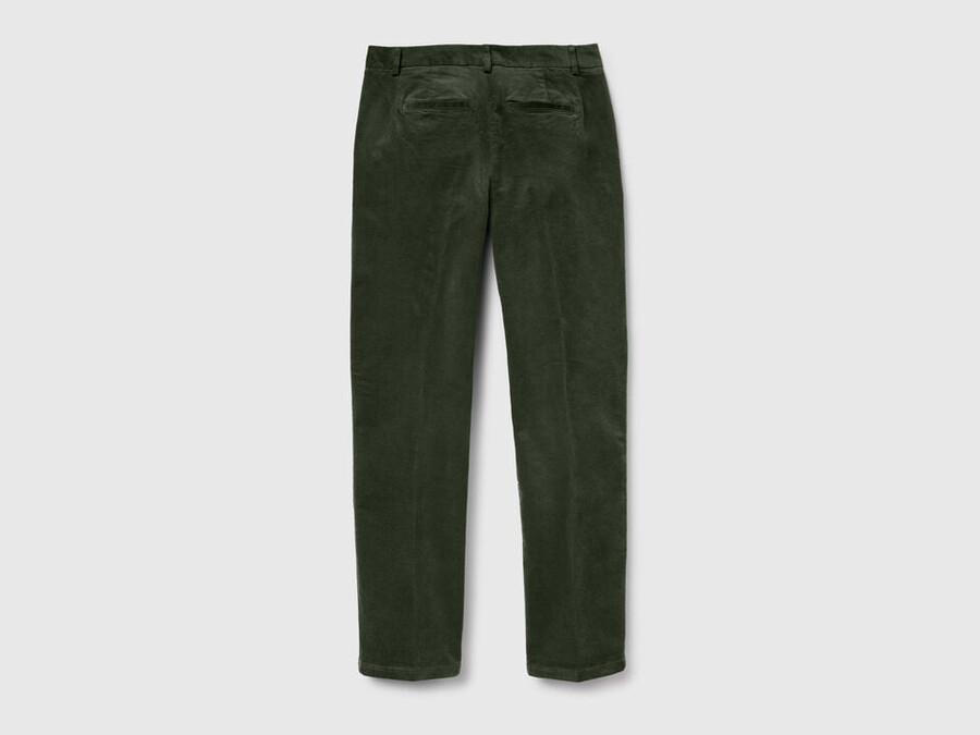stretch velvet chinos