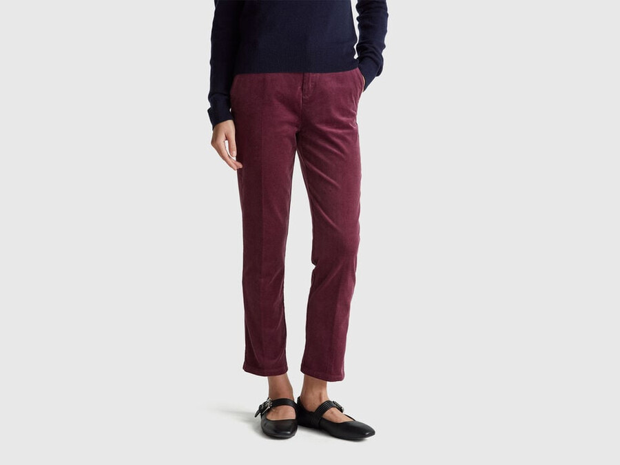 stretch velvet chinos