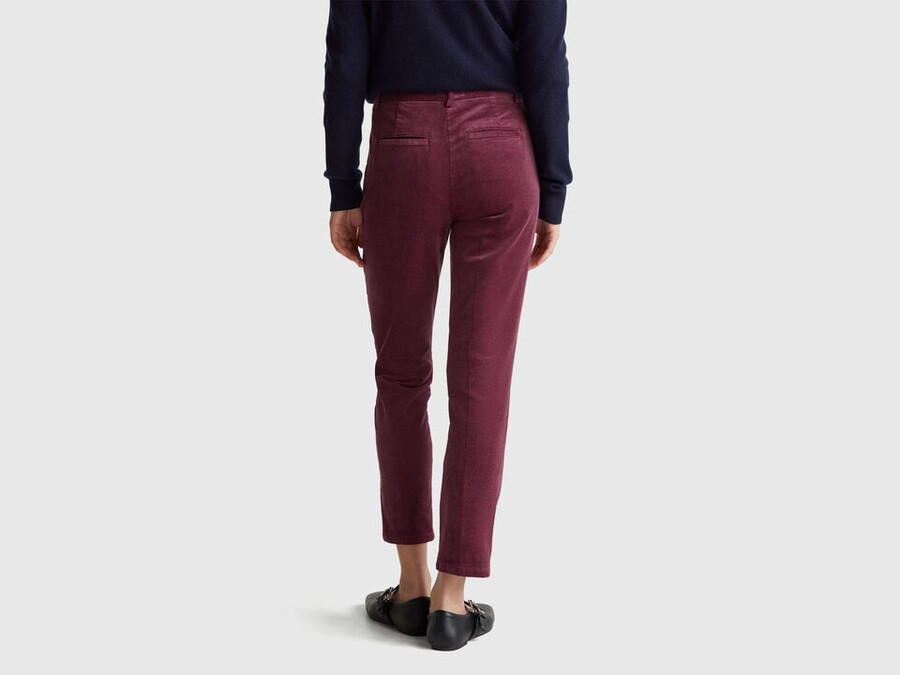 stretch velvet chinos