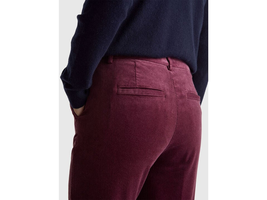 stretch velvet chinos