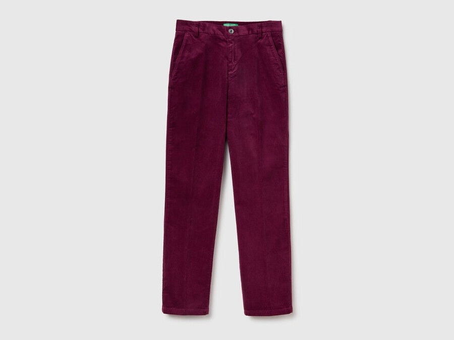 stretch velvet chinos