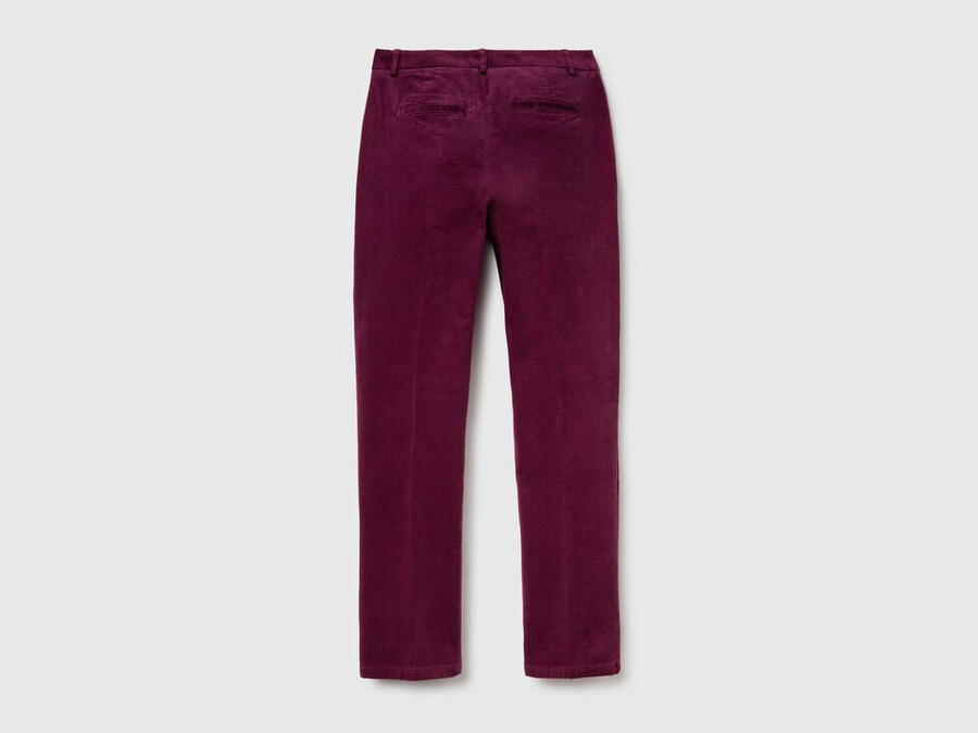 stretch velvet chinos