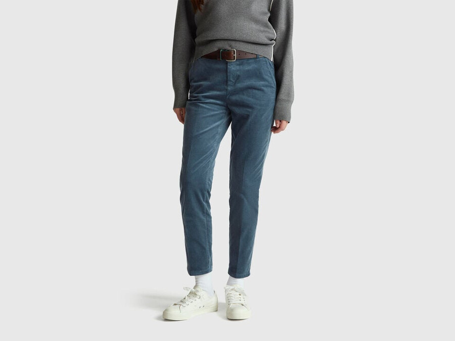 stretch velvet chinos