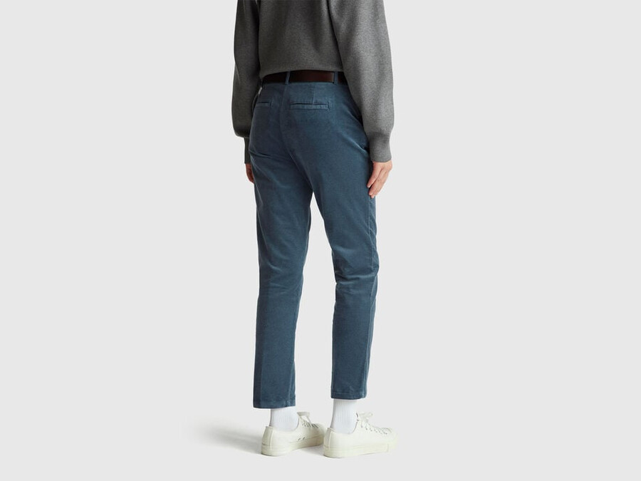 stretch velvet chinos