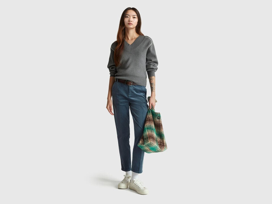 stretch velvet chinos