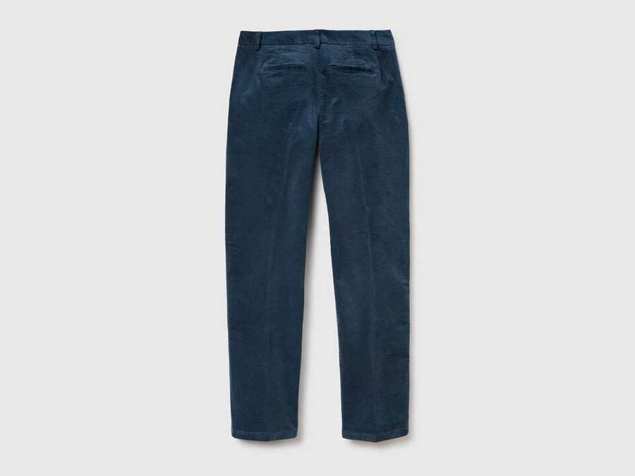 stretch velvet chinos