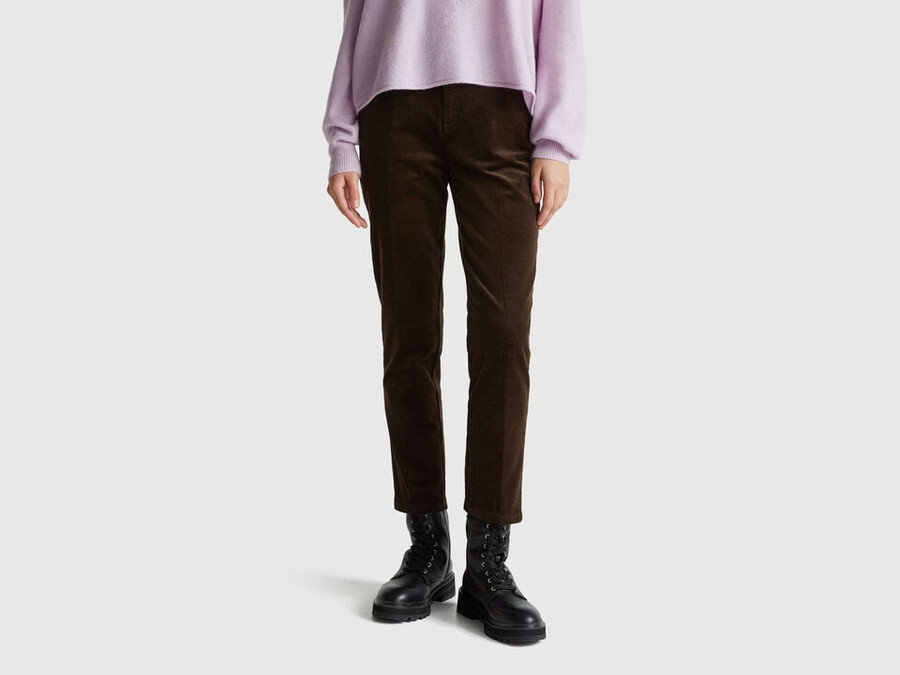 stretch velvet chinos