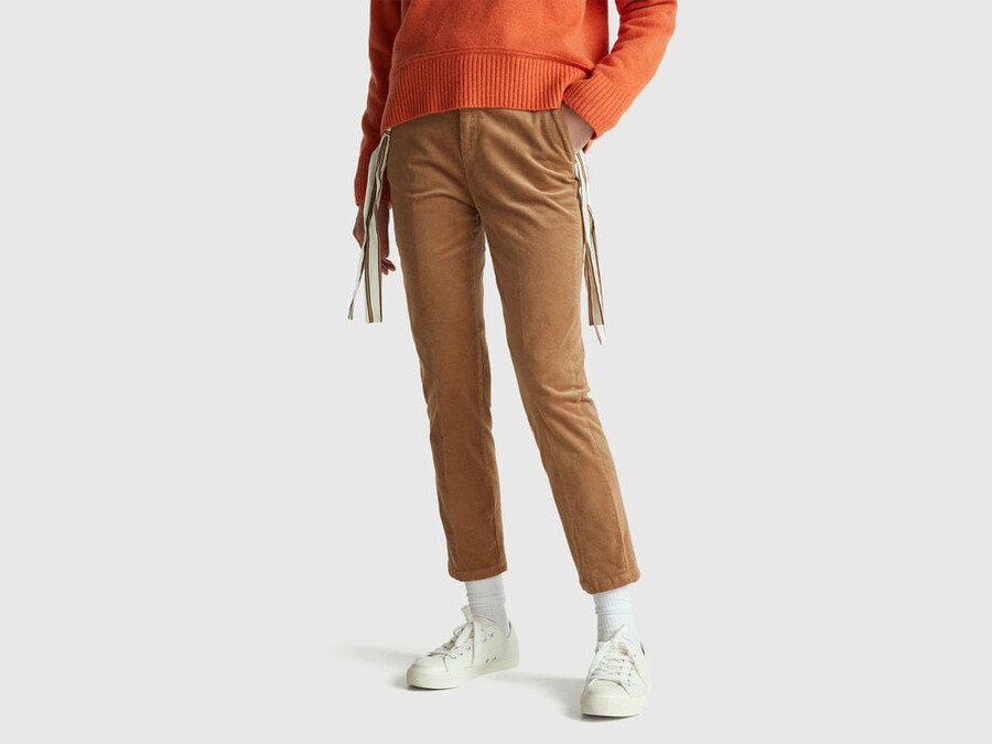 stretch velvet chinos